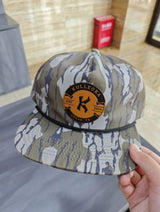 Camo snapback hat with orange Kulleoka Lucas TX patch on front