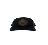 Black  Freedom Union trucker hats with leather patch logo